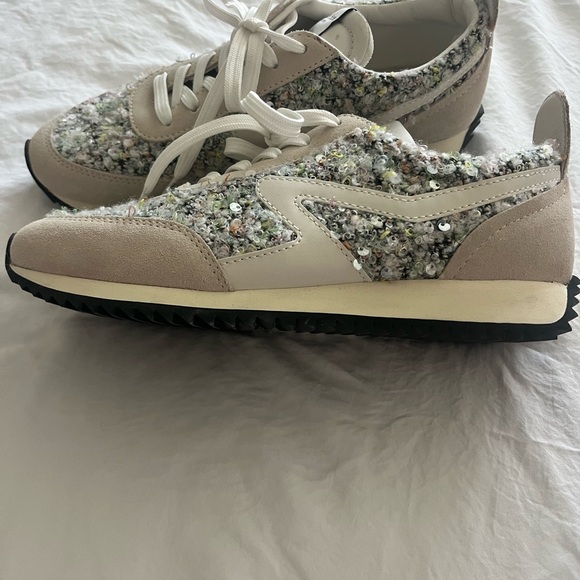 New Rag & Bone Retro Boucle Mixed Leather Sequin Runner Sn (Orig. $295), 37.5 - Picture 6 of 11